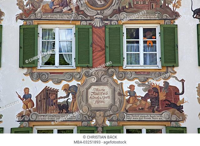 Children's home Hänsel-und-Gretel-Haus in Oberammergau, Upper Bavaria, Bavaria, Germany