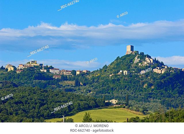 Rocca d'Orcia, Rocca of Tentennano, Val d'Orcia, Orcia Valley, UNESCO world heritage site, Tuscany Landscape, Siena Province, Tuscany, Italy, Europe