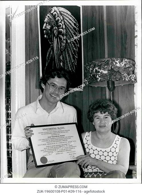1974 - Dr. Louis Tekaronhiake Montour with his mother Agnes M. (Credit Image: © Keystone Pictures USA/ZUMAPRESS.com)