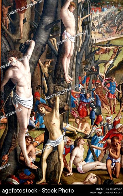 Gallerie dell'Accademia. Crucifixion and Apotheosis of the Ten Thousand Martyrs, by Vittore Carpaccio. Detail. Canvas. 1515