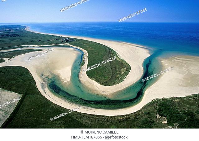 France, Manche, South Carteret, Surville aerial view