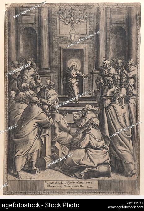 Christ Disputing in the Temple, 1568-77., 1568-77. Creator: Orazio de Sanctis