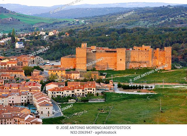 Castle now a state-run hotel, Sigüenza, Guadalajara province, Castilla-La Mancha, Spain