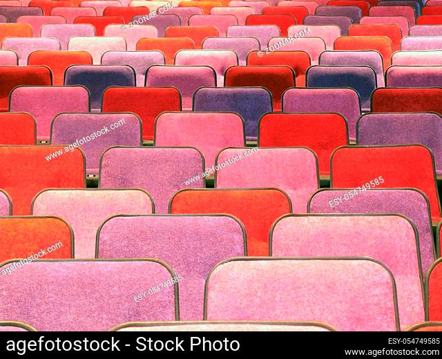 red cinema or theater empty seats
