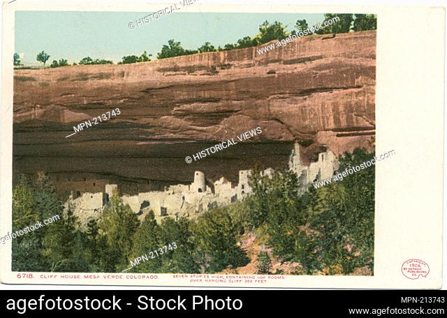 Cliff House, Mesa Verde, Colorado. Detroit Publishing Company postcards 6000 Series. Date Issued: 1898 - 1931 Place: Detroit Publisher: Detroit Publishing...