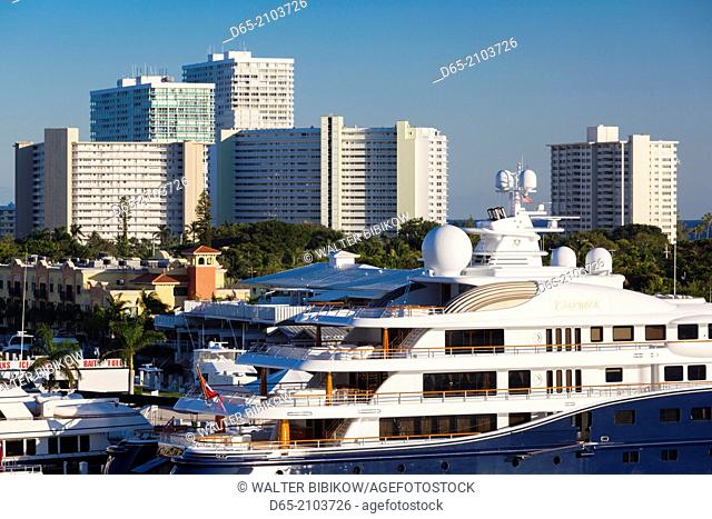 USA, Florida, Fort Lauderdale, Port Everglades, yacht