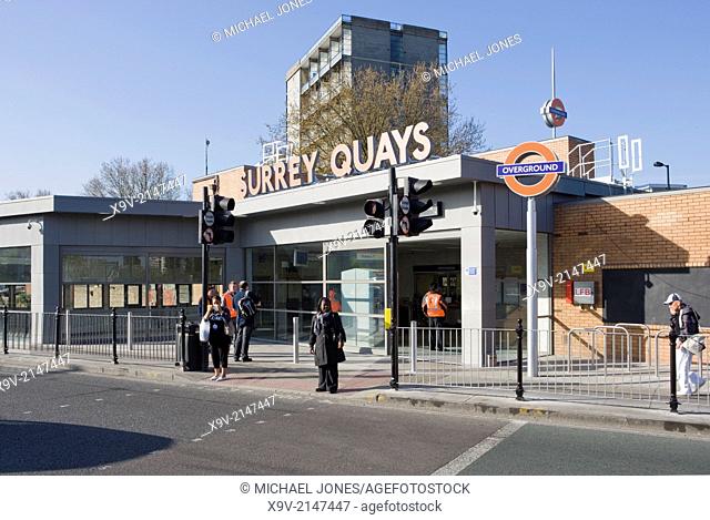 Surrey Quays Station, London Overground Railway, London