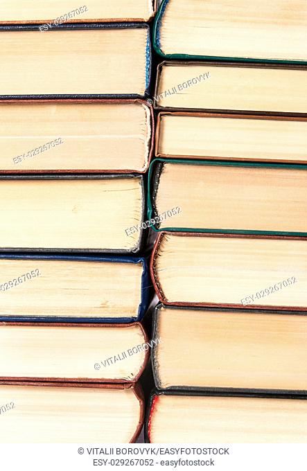 Abstract background of two stacks of old books