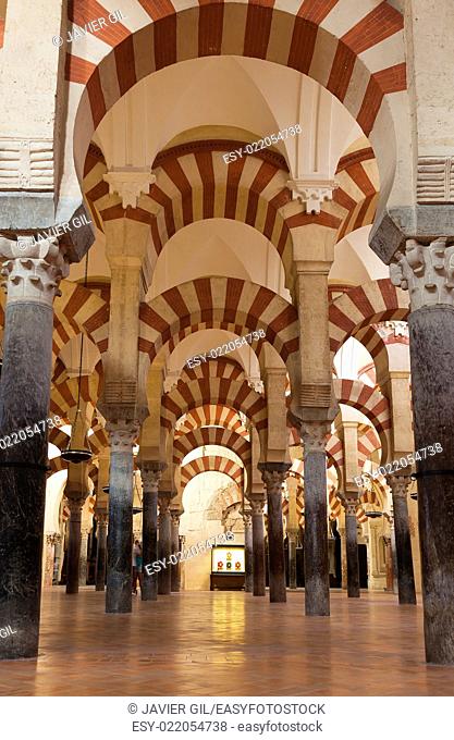 Inside the Mosque-cathedral of Cordoba, Andalucia, Spain