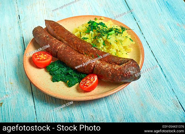 Bregenwurst, specialty sausage of Lower Saxony and Saxony-Anhalt traditionally made of pork, pork belly, and pig or cattle brain