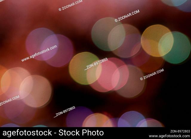 Colorful abstract blurred background with bokeh lights