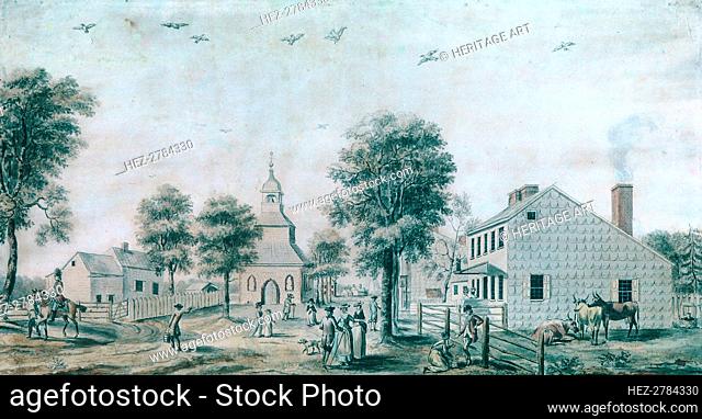 Brooklyn, Long Island (View of the Village Green), ca. 1778. Creator: Unknown