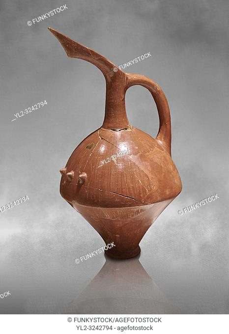 Terra cotta Hittite beaker shaped spouted pitcher - 1700 BC to 1500BC - Kültepe Kanesh - Museum of Anatolian Civilisations, Ankara, Turkey