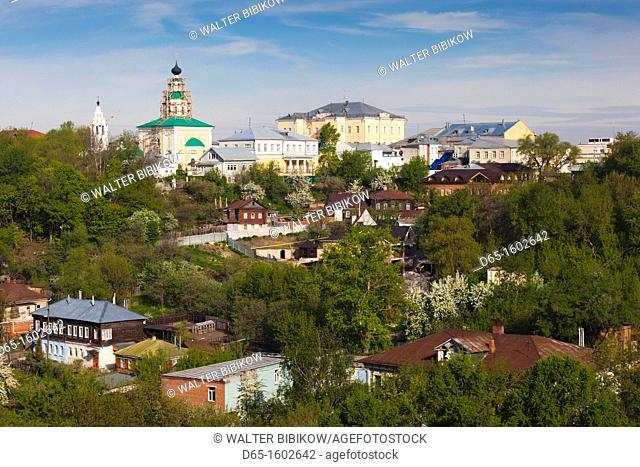 Russia, Vladimir Oblast, Golden Ring, Vladimir, elevated town view from Assumption Cathedral