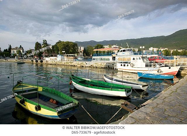 Macedonia. Ohrid. Lake Ohrid Harbor / Late Afternoon