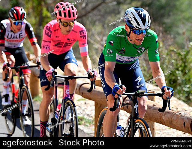 Irish Sam Bennett of Deceuninck - Quick-Step pictured in action during the seventh stage of 79th edition of the Paris-Nice cycling race, 166