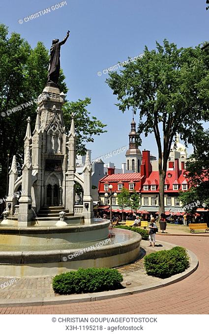 Place d'Armes, Old City, Quebec city, Province of Quebec, Canada, North America