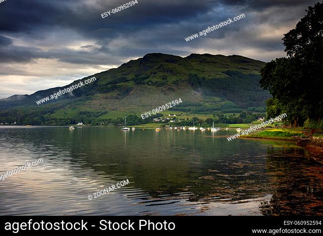 Lochgoilhead at the head of Loch Goil, Scottish Highlands, Argyle and Bute, Scotland