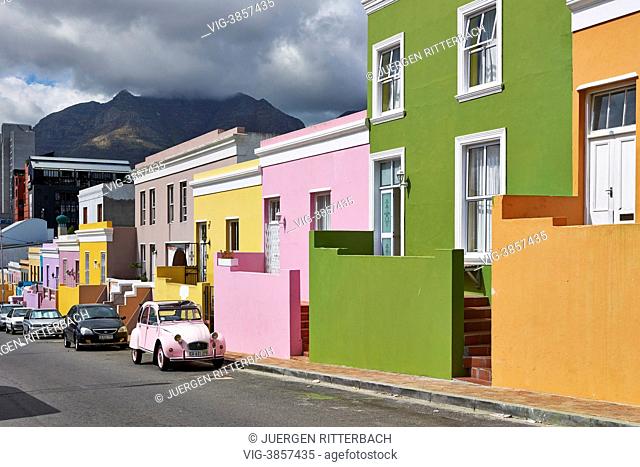 Colourful Buildings in Bo-Kaap, Malay Quarter, Cape Town, Western Cape, South Africa - Cape Town, Western Cape, South Africa, 23/02/2013