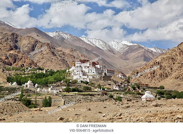 Likir Monastery (Likir Gompa) located in the foothills of the Himalayas in Likir, Ladakh, Jammu and Kashmir, India. The monastery was founded in the year 1065...