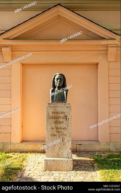 Bach Monument at the Market, Weimar, Thuringia, Germany