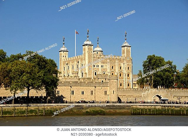 Her Majesty's Royal Palace and Fortress, better known as The Tower of London. London, England, Great Britain, Europe