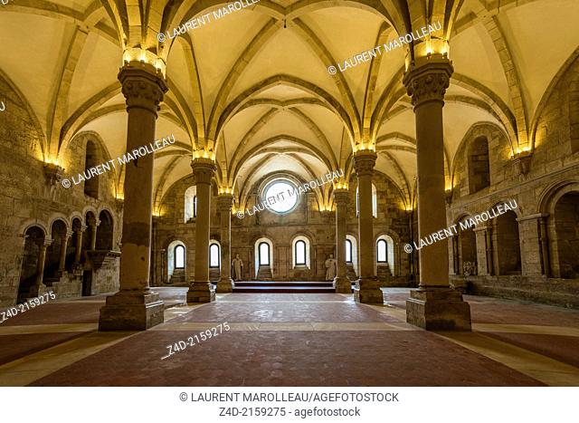 Refectory - Santa Maria Monastery of Alcobaca, Portugal. Unesco world heritage. The closter's lavatorium marks the entrance to the Refectory and served for...