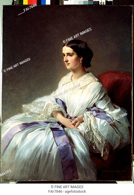 Portrait of Countess Olga Shuvalova. Winterhalter, Franz Xavier (1805-1873). Oil on canvas. Academic art. 1858. State Hermitage, St. Petersburg