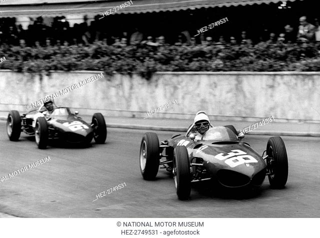 Ferrrai 156 Shark Nose, Phil Hill and Ritchie Ginther, 1961 Monaco Grand Prix. Creator: Unknown