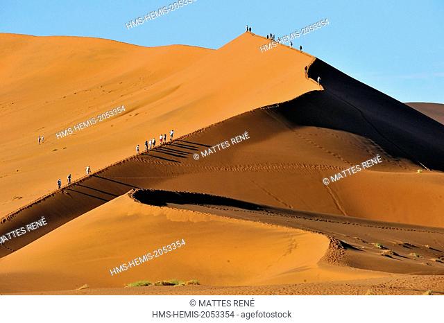 Namibia, Hardap region, Namib desert, Namib-Naukluft national park, Namib Sand Sea listed as World Heritage by UNESCO, Sossusvlei dunes