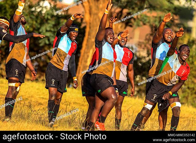 The Kenya Cup Rugby match between Kenya Harlequins and Blak Blad at RFUEA ground in Nairobi, Kenya