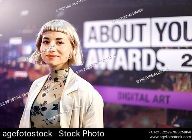 20 May 2021, Saxony, Leipzig: Illustrator Josephine Rais arrives at the About You Awards. The social media personalities of the year will be honored in the...