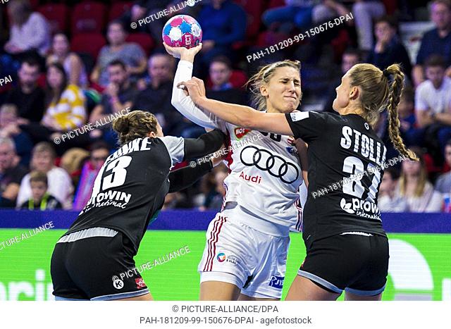 09 December 2018, France (France), Nancy: Handball, women: EM, Hungary - Germany Main Round, Group 2, 2nd Matchday at the Palais des Sports