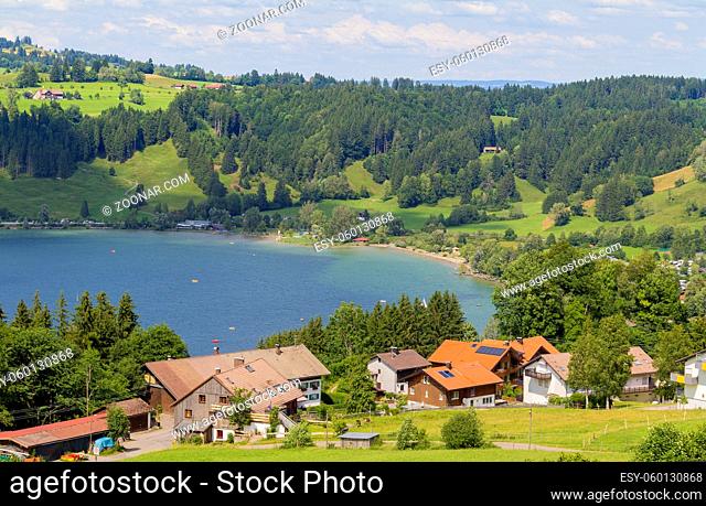 Scenery around the Grosser Alpsee, a lake near Immenstadt in Bavaria, Germany
