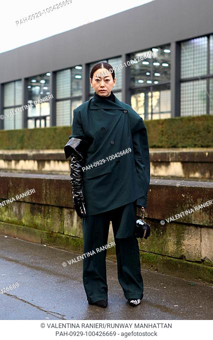 Maiko Shibata arriving at the Valentino show during Paris Fashion Week - March 4, 2018 - Photo: Runway Manhattan/Valentina Ranieri ***For Editorial Use Only***...