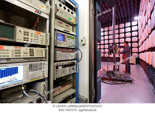 Anechoic chamber. EMC & Telecom Lab. Certification of Low Voltage Electrical & Electronic Products. Technological Services to Industry
