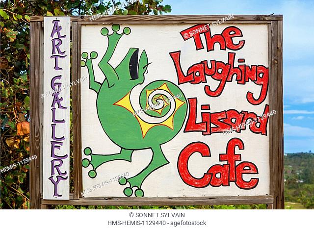 Bahamas, Eleuthera Island, Gregory Town, The Laughing Lizard Cafe