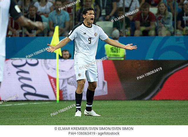 Daniel COLINDRES (CRC) is frustrated, frustrated, late, whole figure, gesture, gesture, Switzerland (SUI) - Costa Rica (CRC) 2: 2, preliminary round, group E