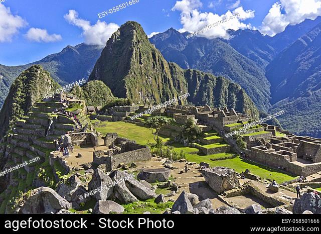 Machu Picchu on a sunny day, Peru, South America