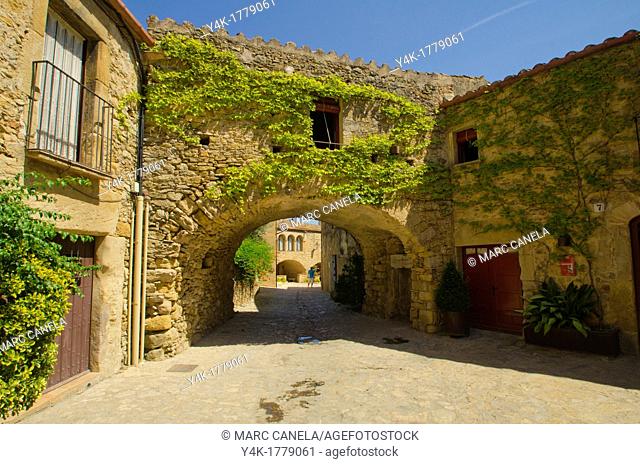 Europe, Spain, Girona, Peratallada, is a town in the municipality of Forallac, in the county of Baix Emporda, in Catalonia