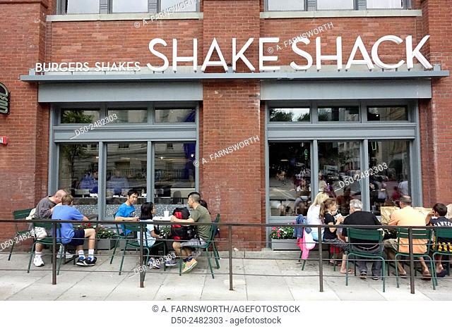 Shake Shack hamburger and shake restaurant, Washington D.C., USA