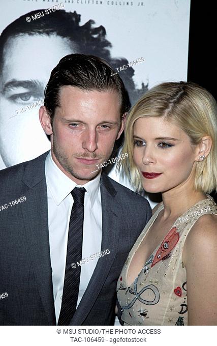Jamie Bell and Kate Mara attend the premiere of Lionsgate Premiere's 'Man Down' at ArcLight Hollywood on November 30, 2016 in Hollywood, California