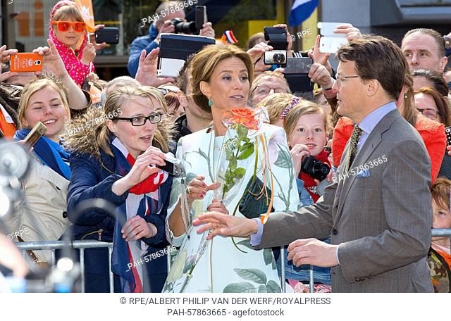 Princess Marilene and Prince Constantijn attend the Koningsdag (King's Day) in Dordrecht, The Netherlands, 27 April 2015