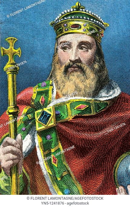 CHARLEMAGNE 742-814, king of France surnamed 'The Great' and Emperor of Occident