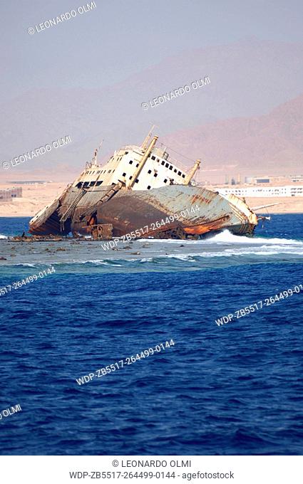 Egypt, Sharm el Sheikh, Loullia shipwreck at Gordon Reef, Tiran Straight