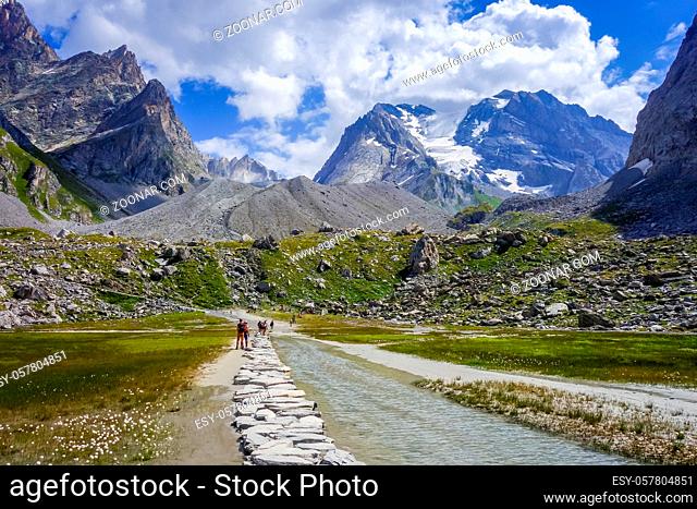 Cow lake, Lac des Vaches, in Vanoise national Park, Savoy, France