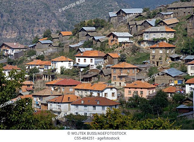 Gorno Drjanovo village on Rhodopes mountain range. Bulgaria