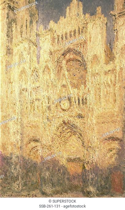 Rouen Cathedral In The Evening Monet, Claude 1840-1926 French Pushkin Museum Of Fine Arts, Moscow
