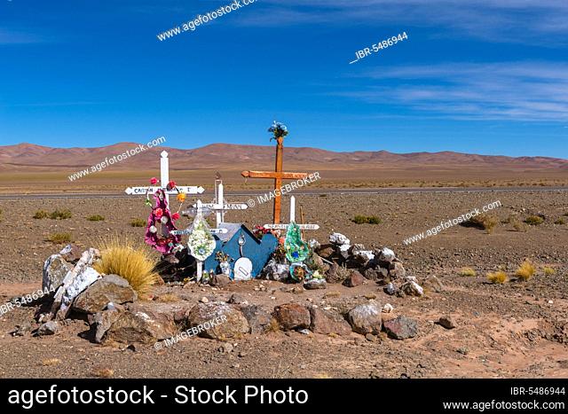 Memorial Tombs, National Highway 52, High Andes, Jujuy Department, Puna Region, Argentina, South America