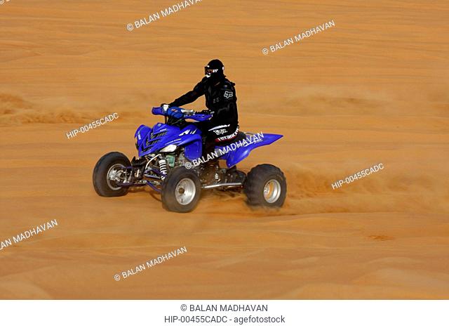 AN ATV AT THE DESERT SAFARI IN DUBAI